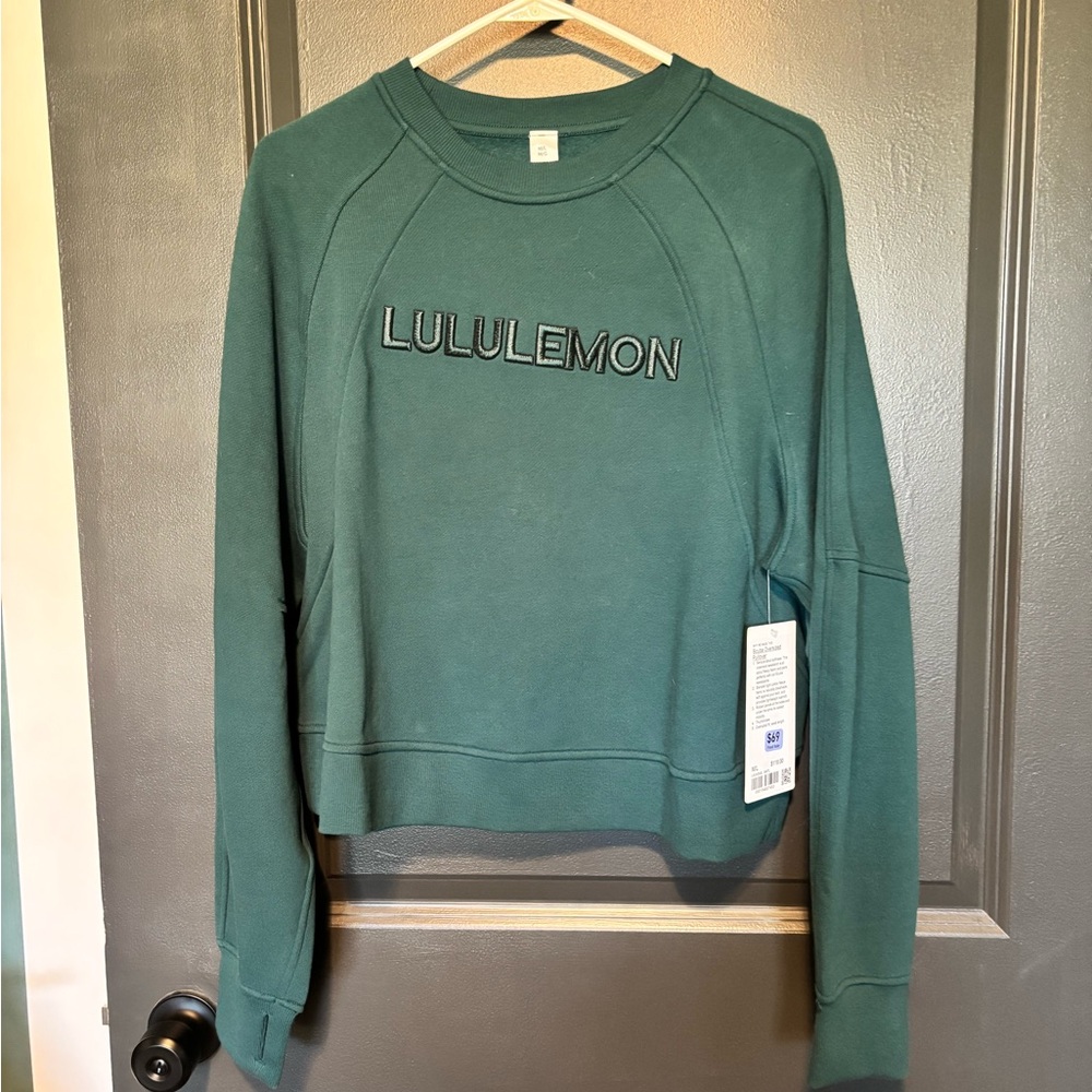 lululemon athletica scuba pullover in Storm Teal NWT SZ M/L